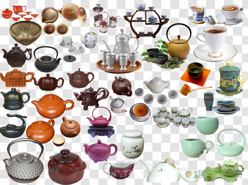 Teapot Coffee Cup Porcelain Ceramic - Tea Set Transparent PNG