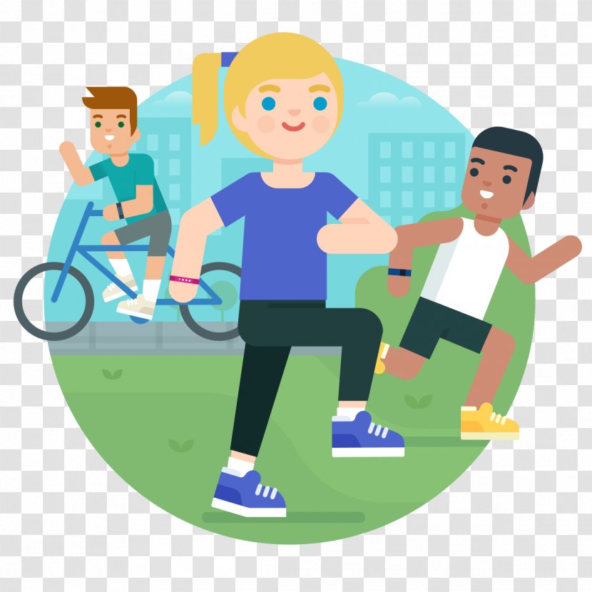 Fitbit Activity Tracker Cartoon Physical Fitness - Human Behavior Transparent PNG
