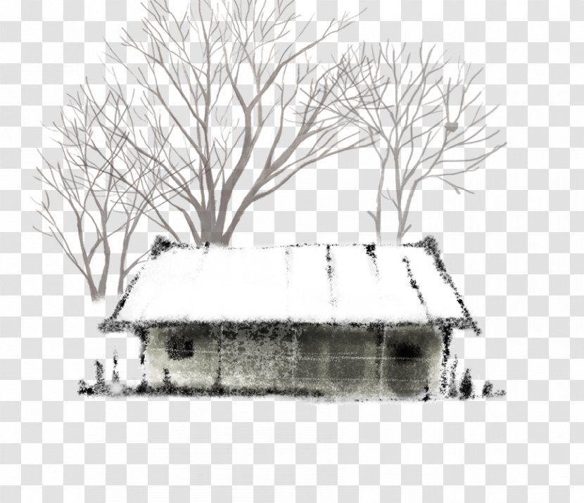 Winter Tree - Monochrome Photography - House With Trees Creatives Transparent PNG