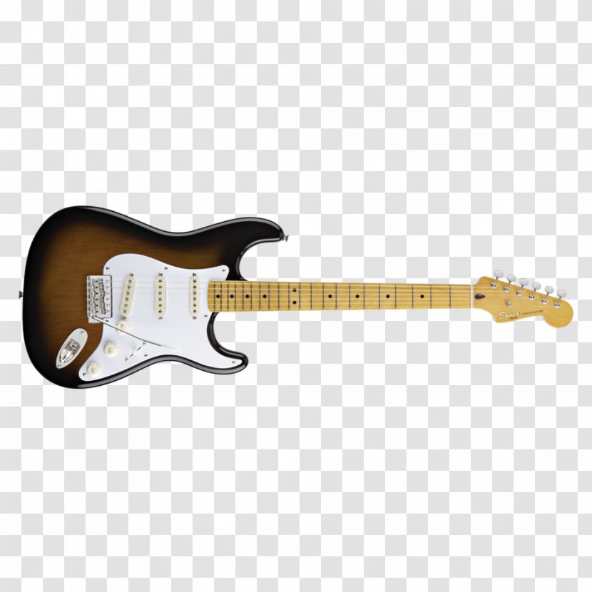 Fender Stratocaster Squier Sunburst Fingerboard Musical Instruments Corporation - Acoustic Electric Guitar - Amplifier Bass Volume Transparent PNG