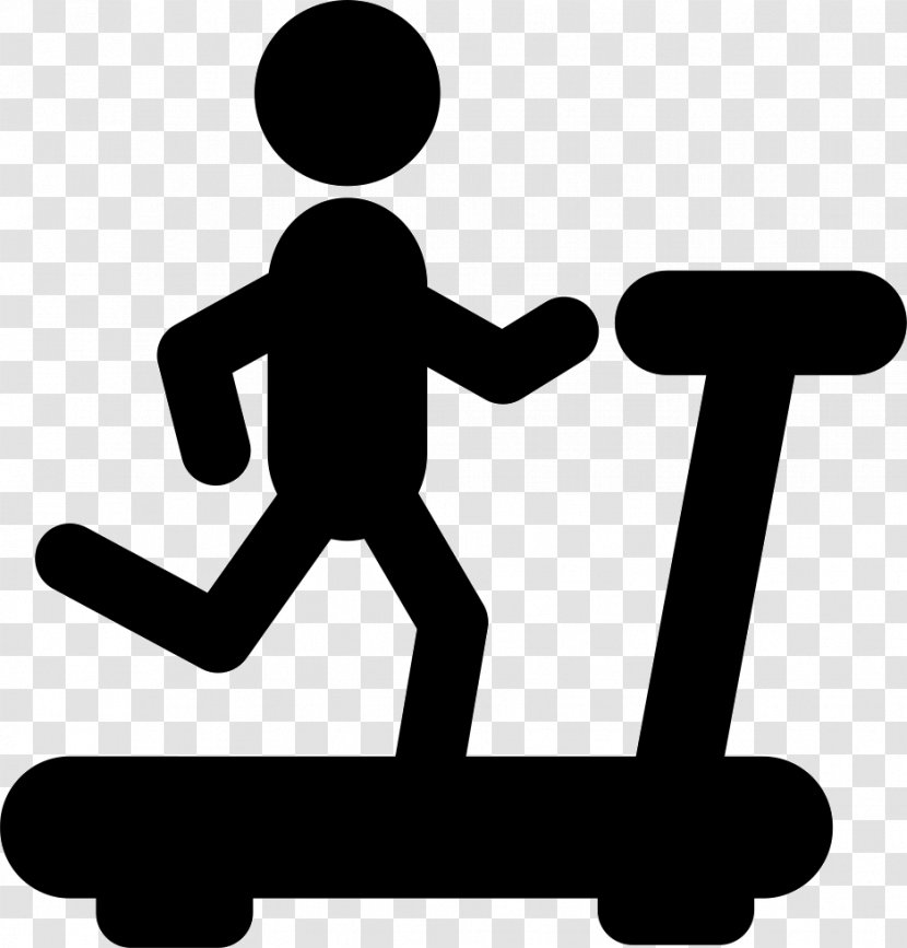 Treadmill Fitness Centre Silhouette Clip Art - Human Behavior Transparent PNG