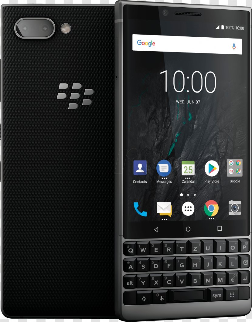 BlackBerry KEYone Key2 Smartphone (Unlocked, 64GB, Silver) Mobile - Electronic Device - Blackberry Transparent PNG