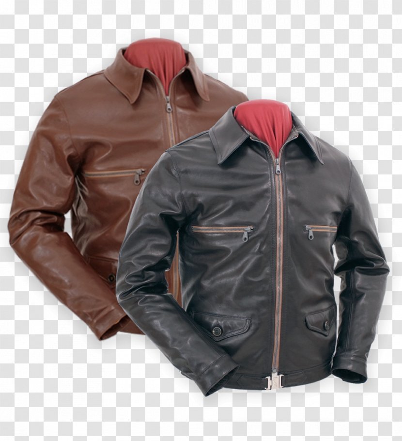 Leather Jacket Flight A-2 Schott NYC - Textile - Hoodie Transparent PNG