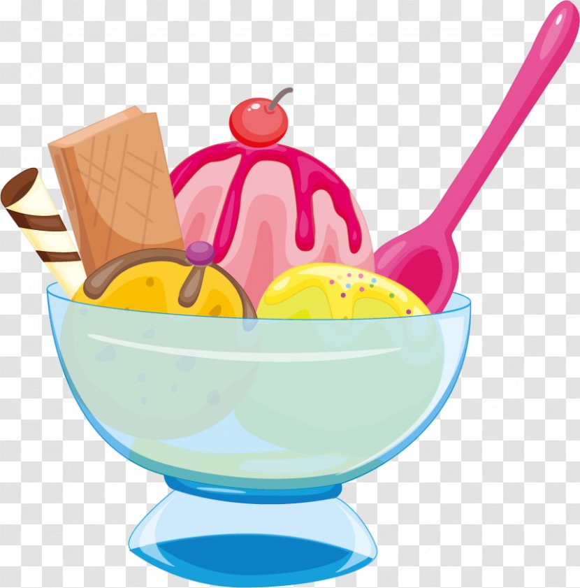Sundae Ice Cream Cones Frozen Yogurt - Cartoon - Summer Season Preferential Transparent PNG