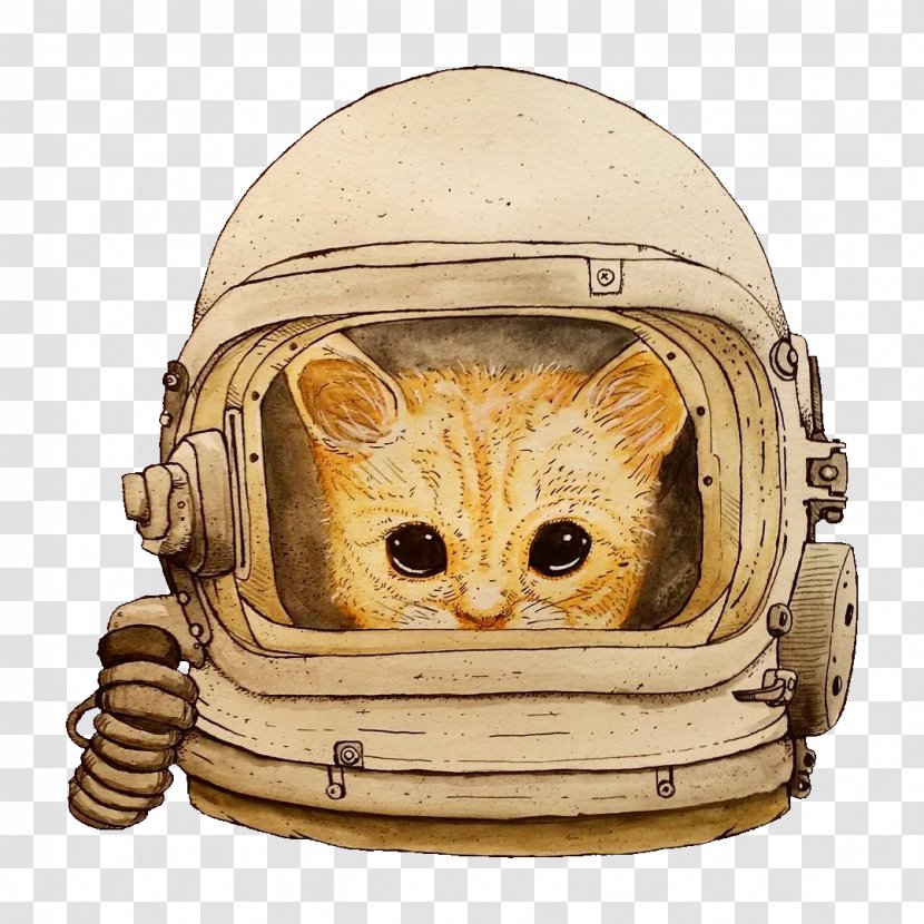 Cat Kitten Watercolor Painting Artist - Whiskers - Spaceman Transparent PNG