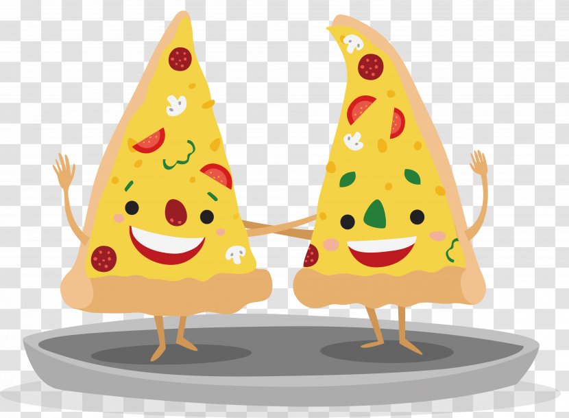 Pizza Italian Cuisine Fast Food Restaurant - Fictional Character - Cheese Poster Transparent PNG