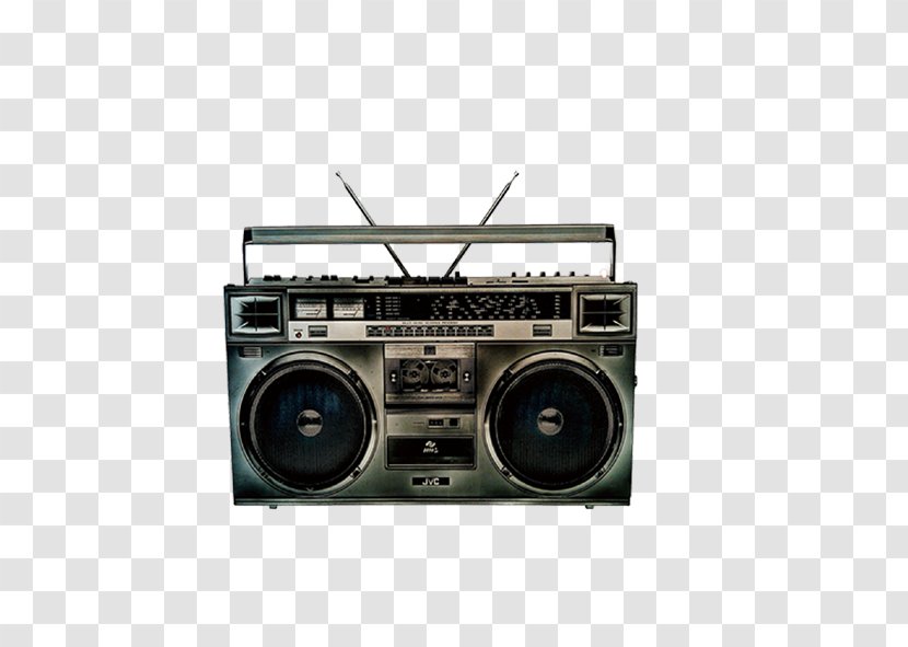 Boombox Radio Compact Cassette - Stereophonic Sound Transparent PNG