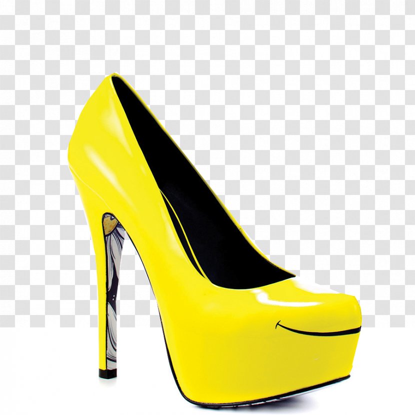 High-heeled Shoe Stiletto Heel Yellow Mule - High Transparent PNG