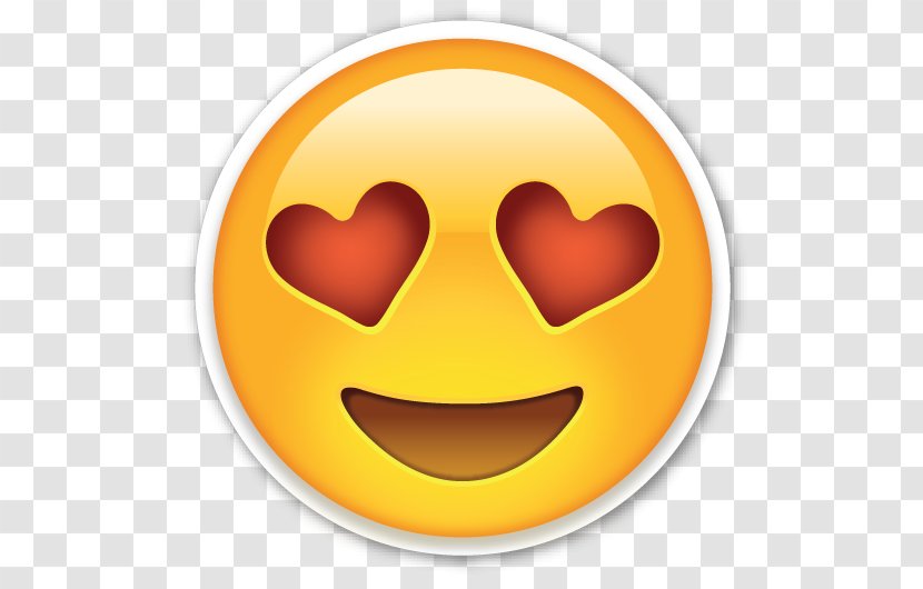 Emoji Emoticon Smiley Clip Art - Iphone - Love Hearts Eyes Transparent PNG