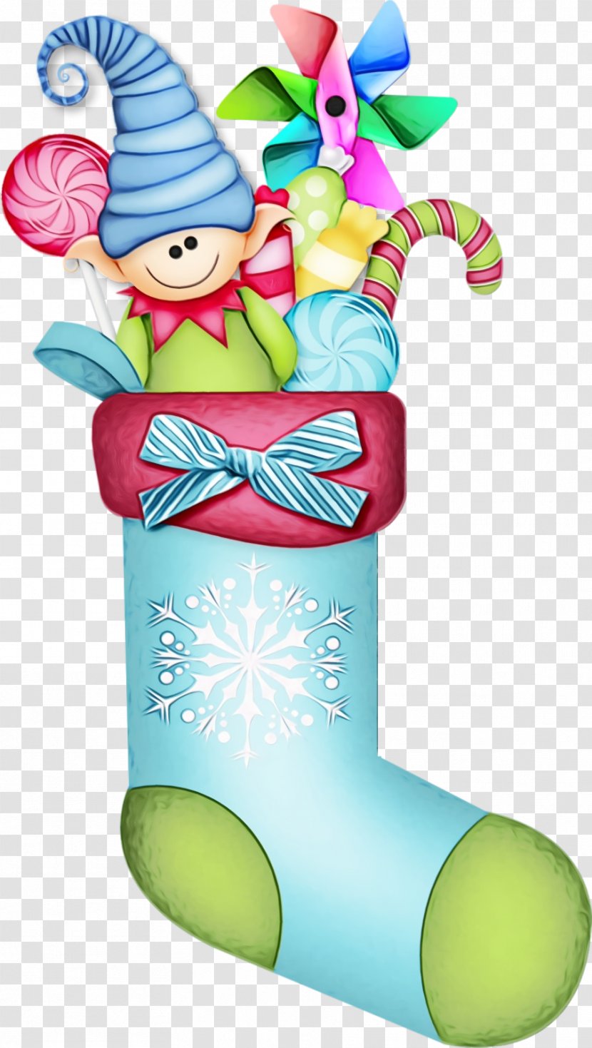 Toy - Christmas Stocking - Wet Ink Transparent PNG