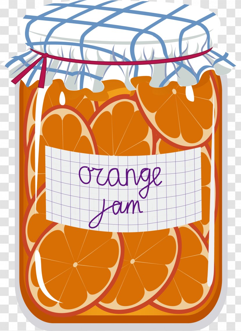 Marmalade Gelatin Dessert Fruit Preserves Canning - Pattern - Cartoon Orange Jar Transparent PNG