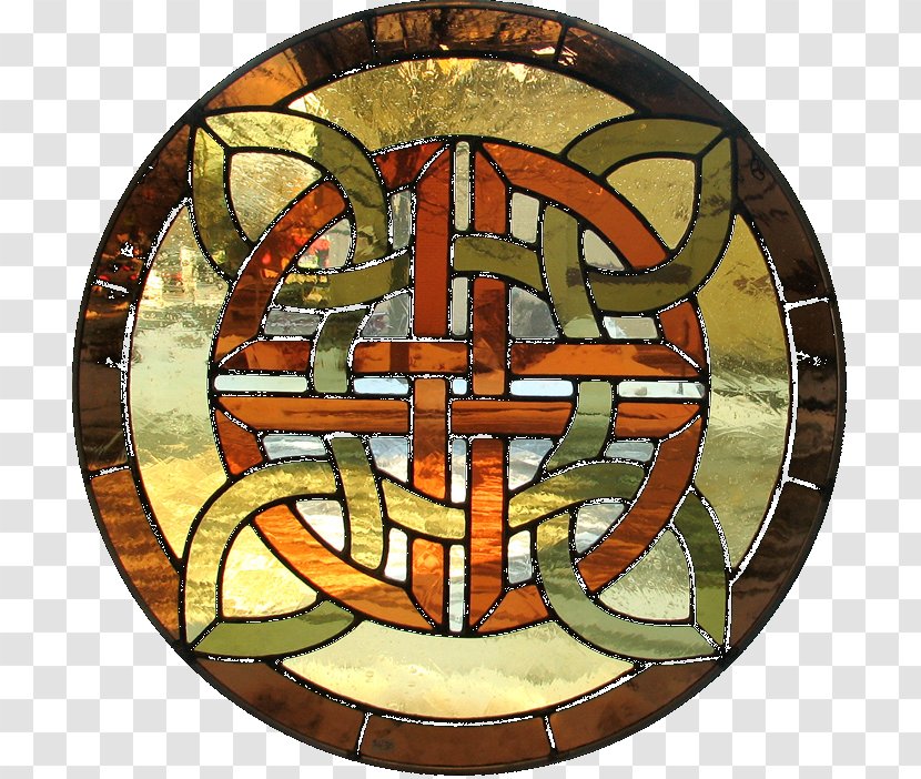Stained Glass Symbol Celtic Knot Celts Art - Triquetra - Christianity Transparent PNG