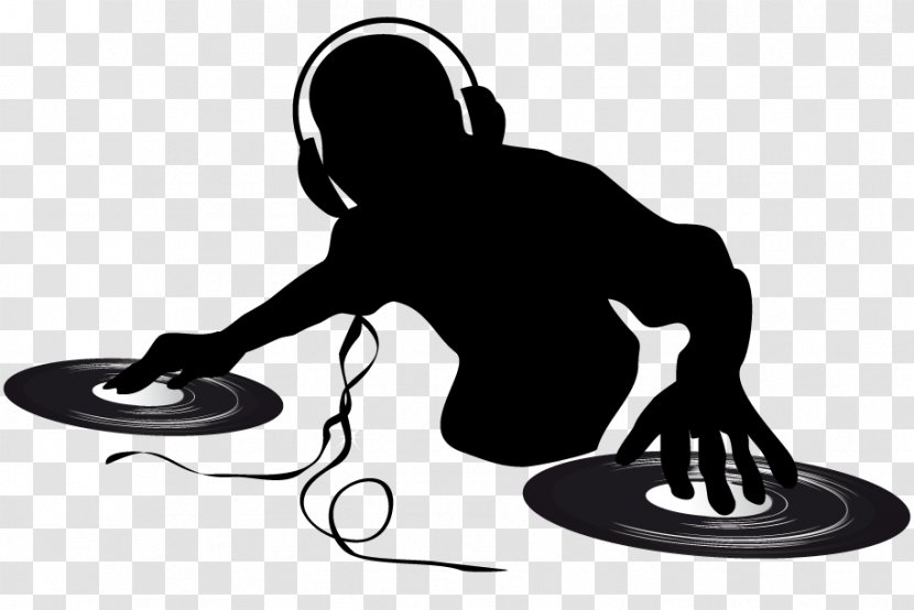 Disc Jockey DJ Mixer Phonograph Record - Heart - Silhouette Transparent PNG