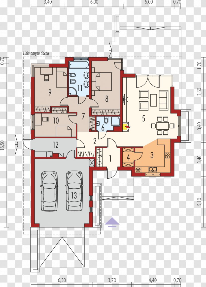 Zimmerman House Plan Usonia Floor - Diagram Transparent PNG