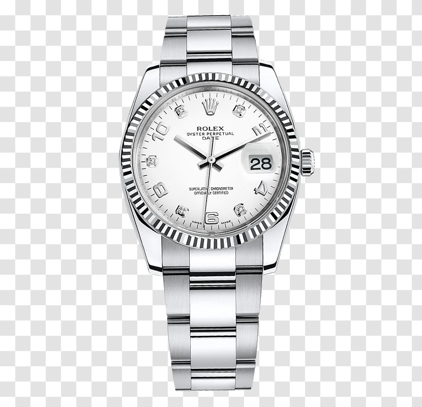 Rolex Datejust Watch Diamond Bezel - Automatic - Watches Silver Male Table Transparent PNG