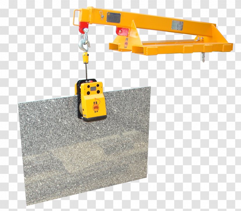 Granite Clamp Material Handling Marble Tool - Yellow - Slab Forklift Booms Transparent PNG
