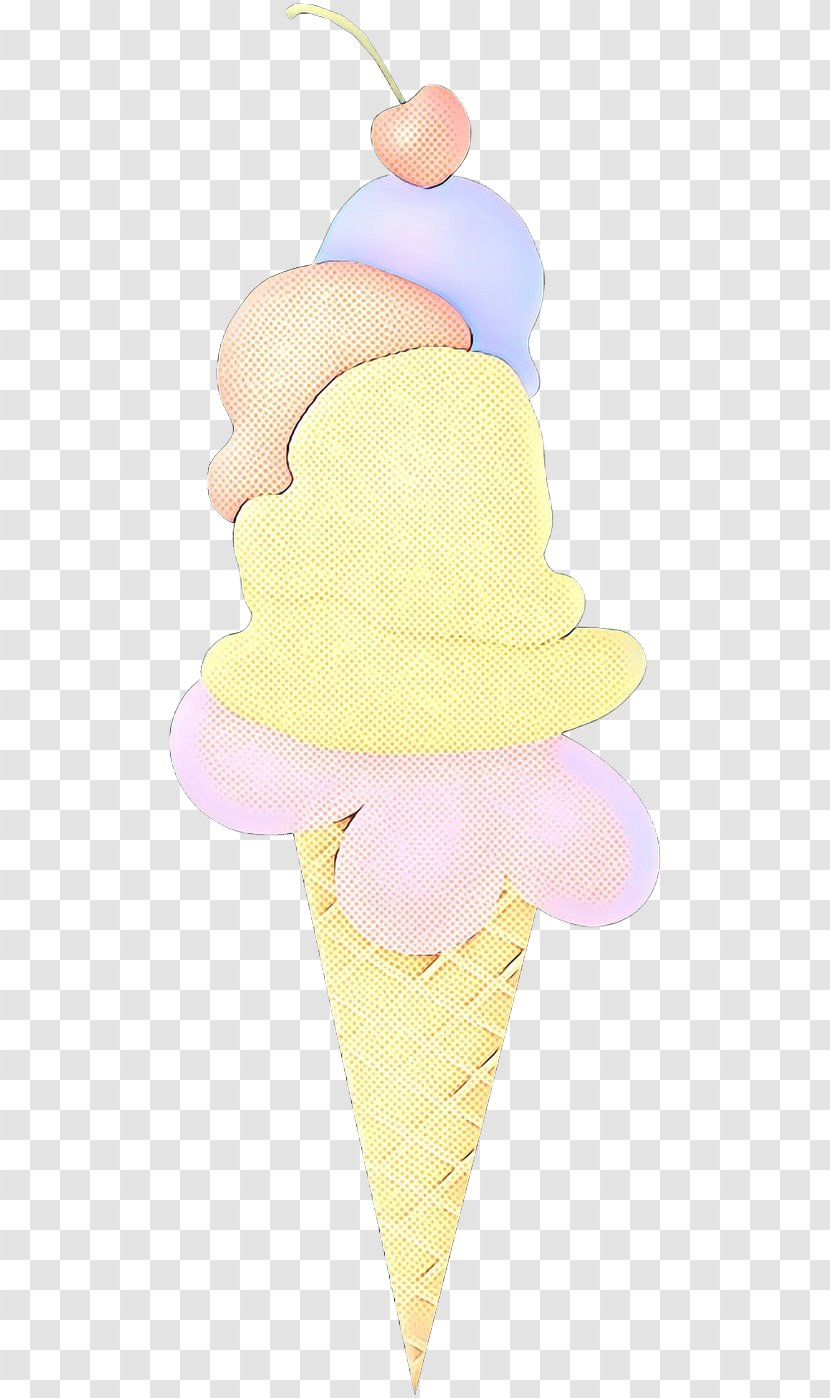 Ice Cream Cone Background - Pink - Dessert Costume Transparent PNG