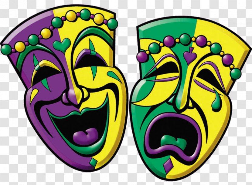 Mardi Gras In New Orleans Mask Comedy Tragedy - Party Transparent PNG