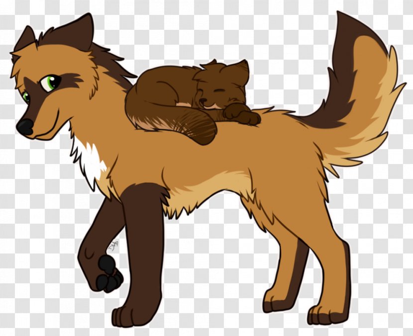 Dog Red Fox Cat Mammal Fur - Line Art Transparent PNG