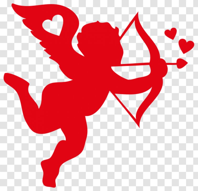 Cupid Vector Graphics Clip Art Silhouette Illustration - Heart Transparent PNG