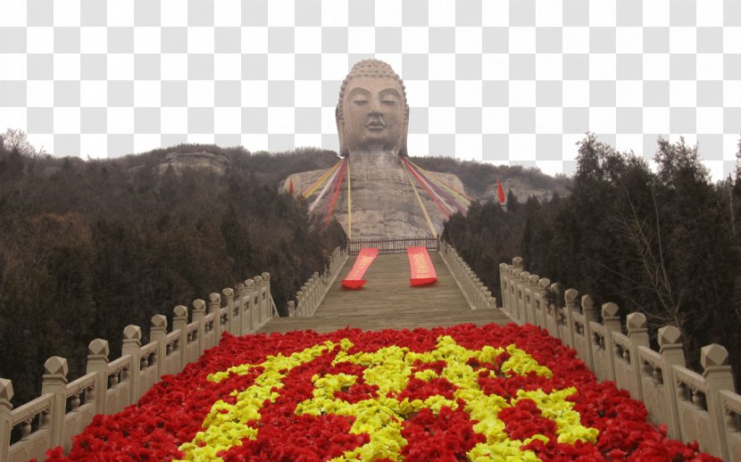 Tian Tan Buddha Mengshan Giant Grand At Ling Shan Leshan Daibutsu - Gautama - Shanxi Scenic Area Transparent PNG