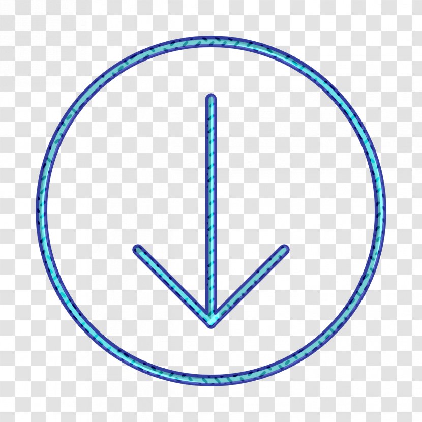 Arrow Icon Circle Direction - Small - Symbol Electric Blue Transparent PNG