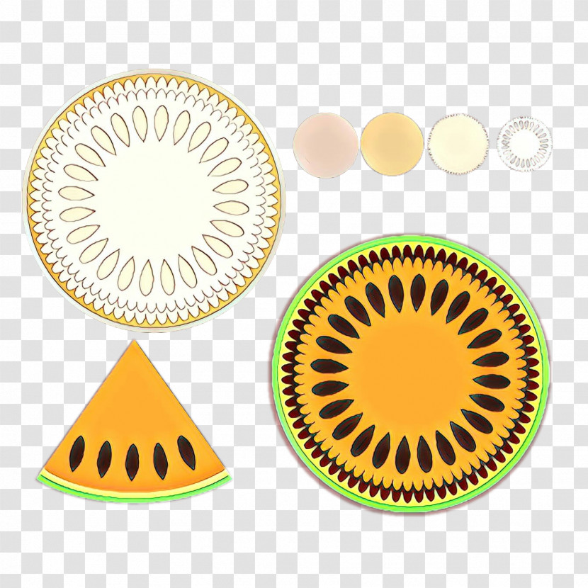 Yellow Circle Tableware Transparent PNG