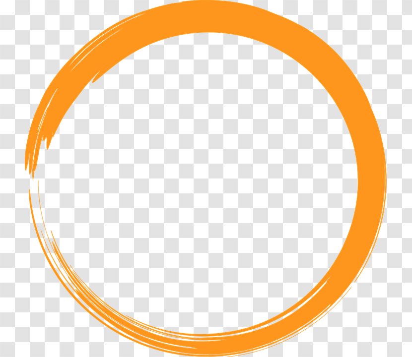 Circle Icon - Orange - Painted Transparent PNG