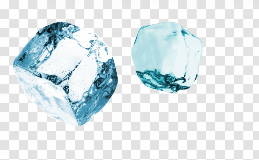 Ice Cube Geometry Blue - Green Transparent PNG