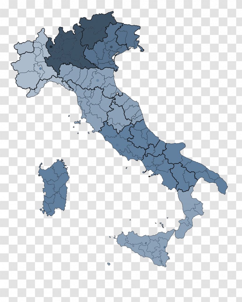 Italy Italian Constitutional Referendum, 1946 Map 2016 - Vector Transparent PNG