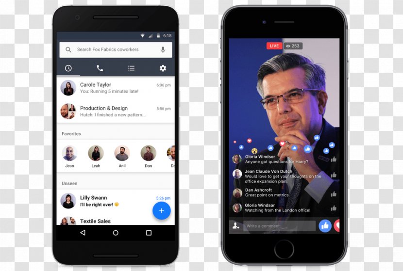 Workplace By Facebook Mobile Phones Messenger - Online Chat Transparent PNG