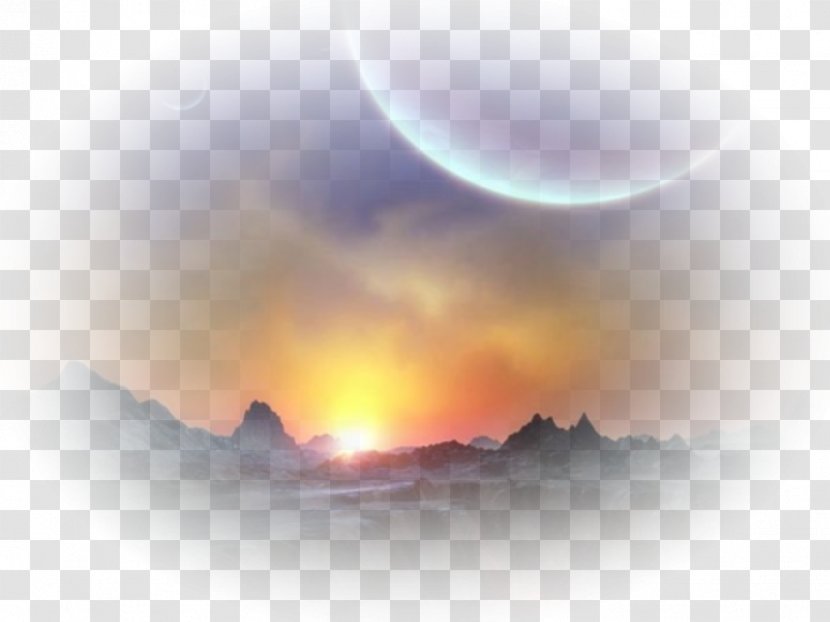 Cartoon Nature Background - Sunset - Horizon Sunlight Transparent PNG