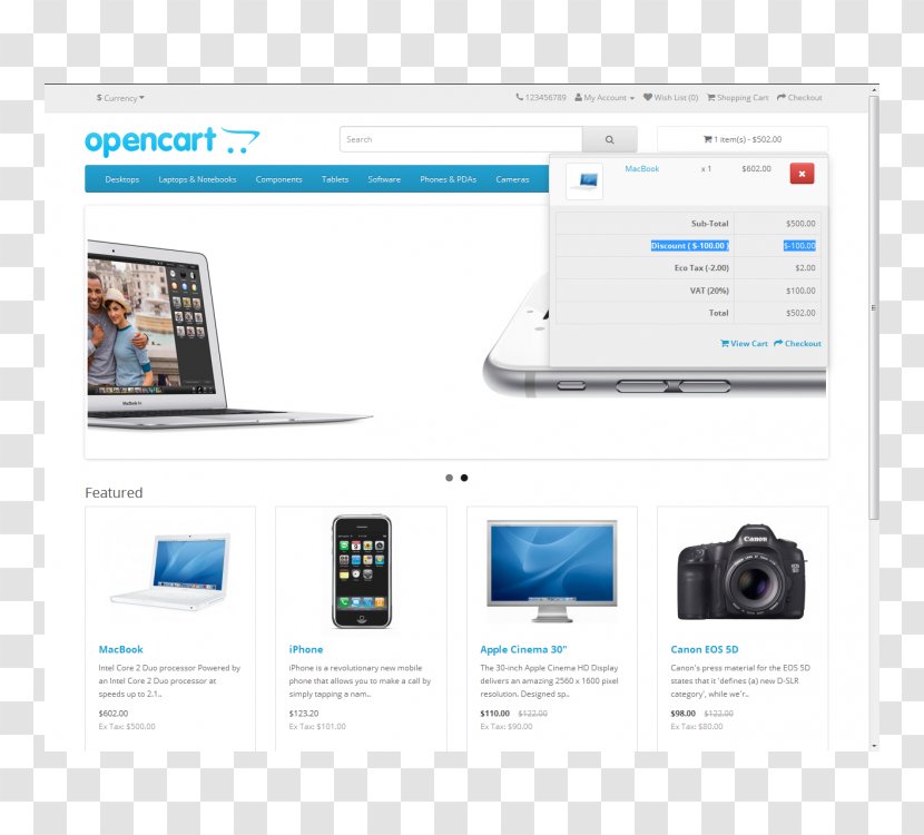 OpenCart Computer Software E-commerce Plug-in Installation - Media - Indirim Transparent PNG