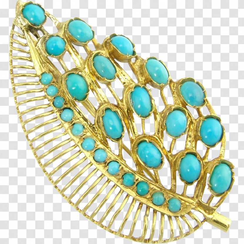 Turquoise Filigree Brooch Gold Cloisonné - Sapphire Transparent PNG