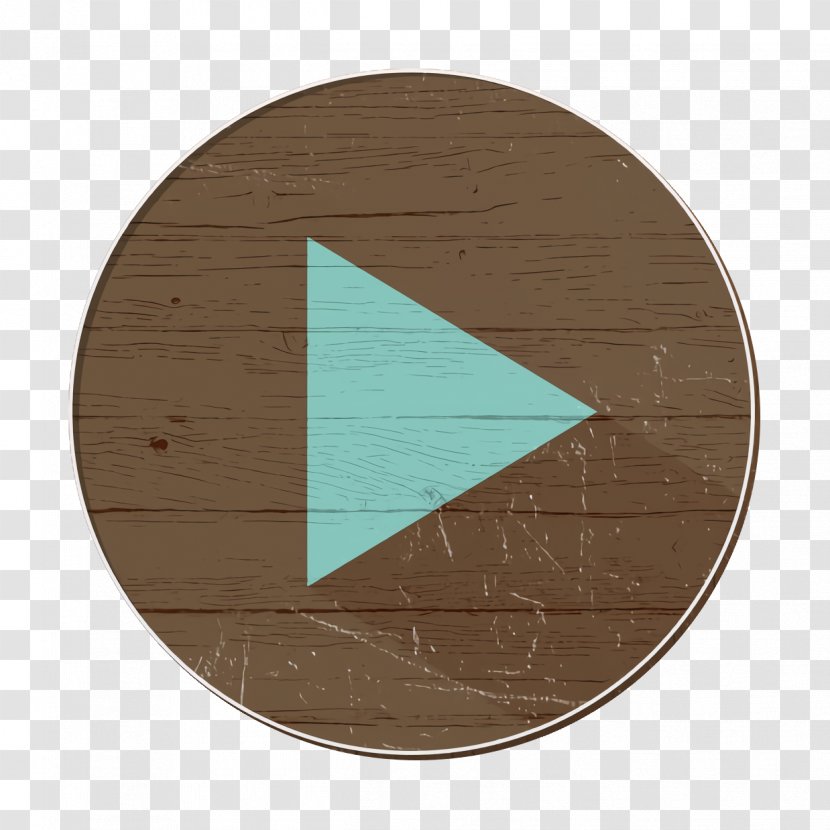 Color Arrow Icon Play - Turquoise - Beige Wood Stain Transparent PNG