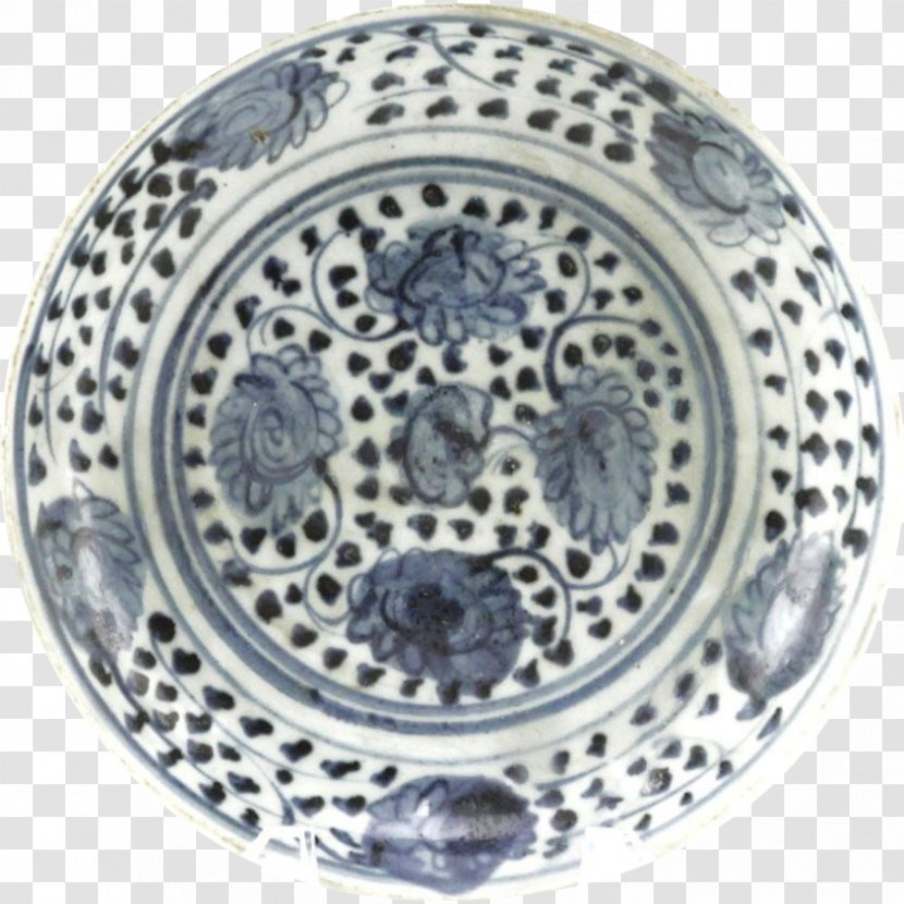 Plate Blue And White Pottery Ceramic Porcelain Tableware Transparent PNG