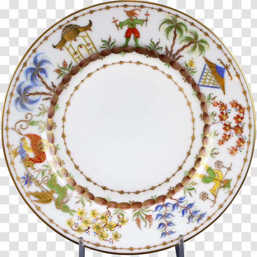Plate Porcelain Chinese Variety Art Circus Ceramic - Hand Painted Bread Slice Transparent PNG