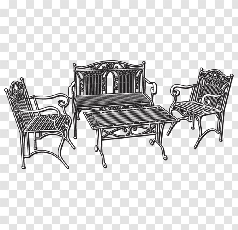 Table Chair Couch - White Transparent PNG