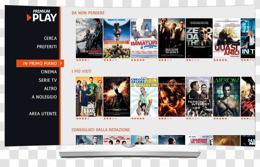 LG B7V OLED Smart TV Electronics Mediaset Premium - Netflix - Tv Transparent PNG