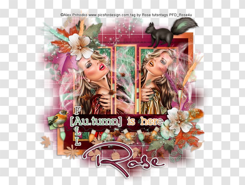 Poster Pink M - Autumn Town Transparent PNG