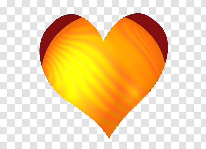 Yellow Orange Red Heart Blue - Black Transparent PNG