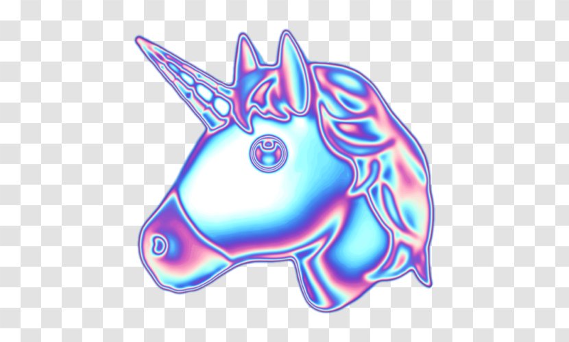 Emoji Sticker Unicorn - Watercolor Transparent PNG