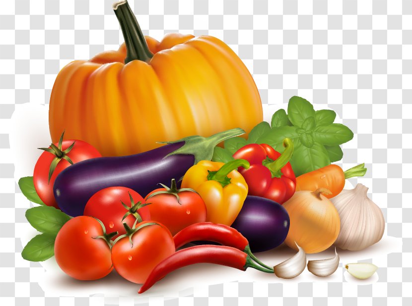 Vegetable Royalty-free Illustration - Vegetarian Food - Beautifully Pumpkin Fresh Vegetables Vector Material Transparent PNG