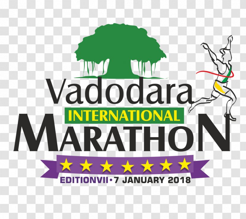 Vadodara International Marathon 2018 Half Running - Logo - Yoga Day Transparent PNG