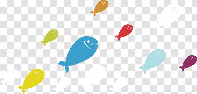 Cartoon Clip Art - Heart - Cute Fish Group Transparent PNG