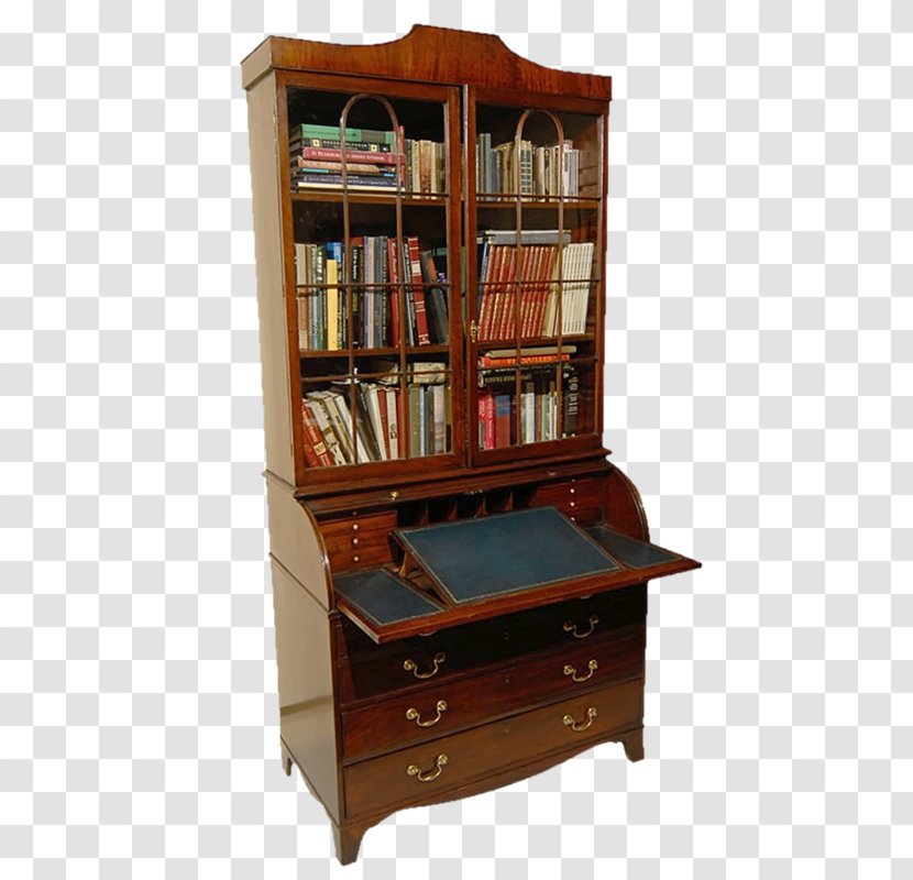 Bookcase Shelf Antique - Muebles Transparent PNG