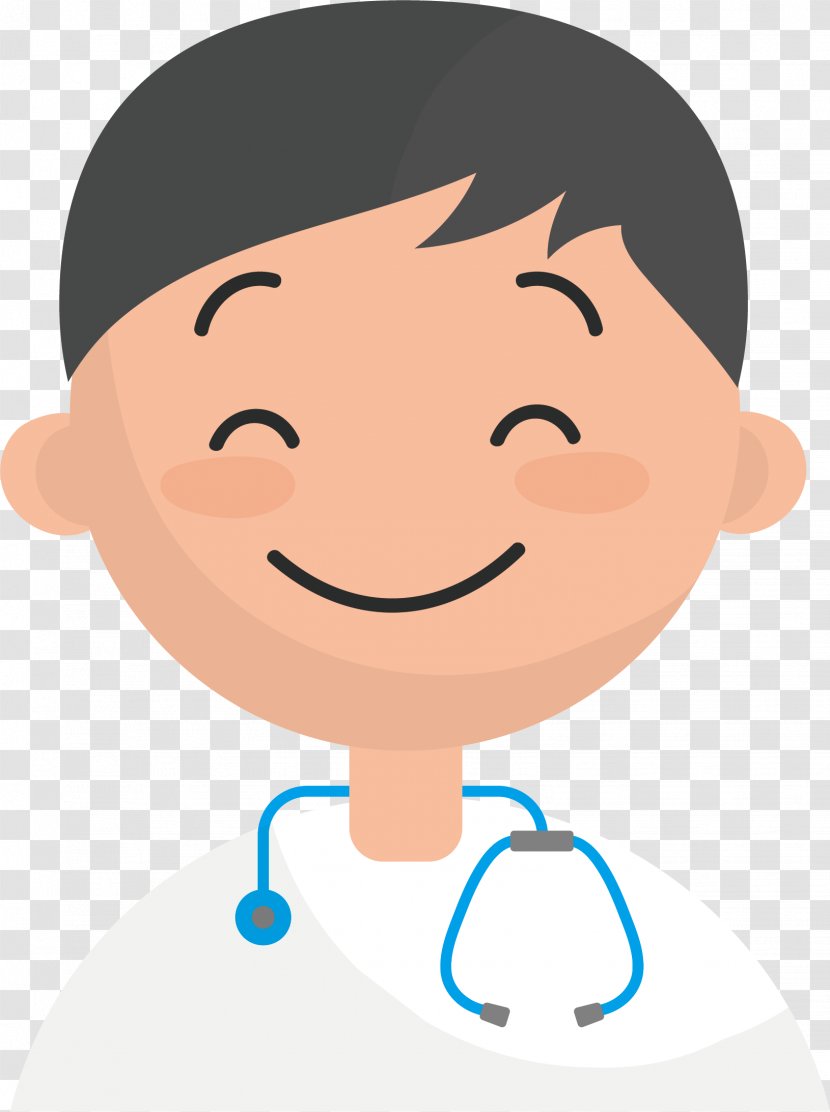 Smile Medicine Physician Clip Art - Forehead - Smiling Doctor Transparent PNG