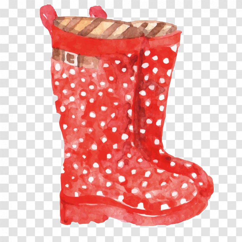 Shoe Polka Dot Boot - Fine Cotton Boots Transparent PNG
