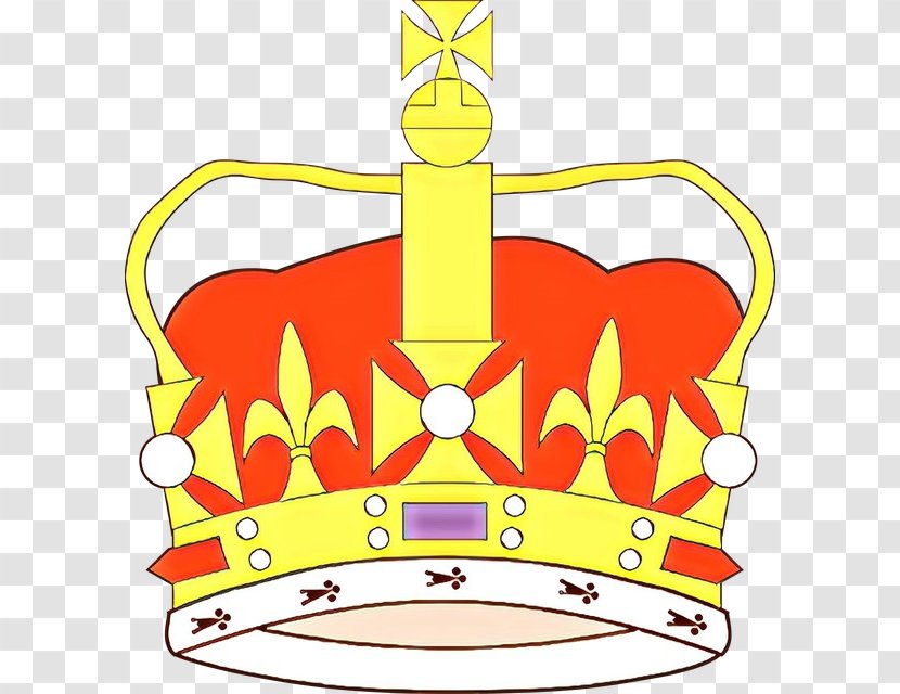 Cartoon Crown - Yellow - Silhouette Transparent PNG