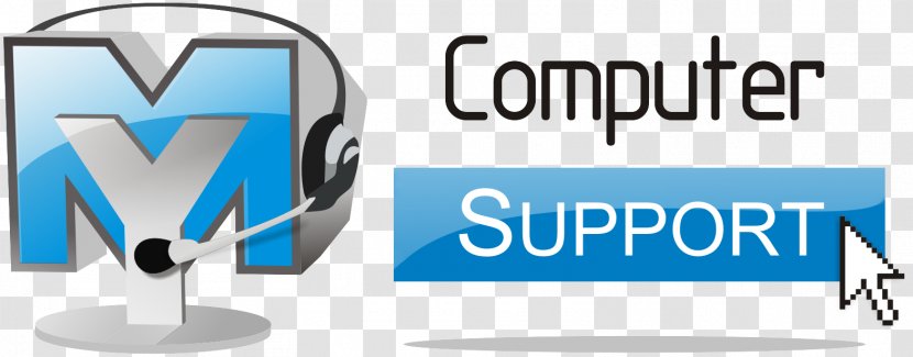 Laptop My Computer Support Repair Technician Logo - Blue Transparent PNG